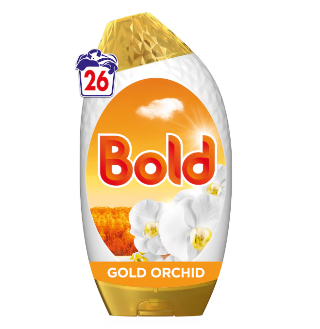 Bold Washing Liquid Gel Gold Orchid 26 Washes 858ml